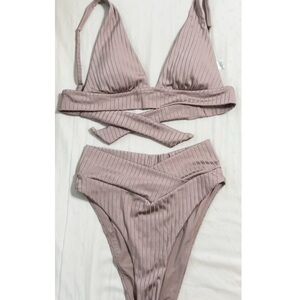 Aerie High Waised Crossover Bikini